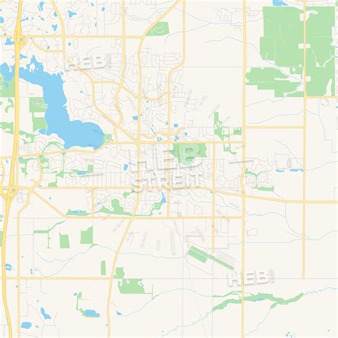 Empty vector map of Lakeville, Minnesota, USA