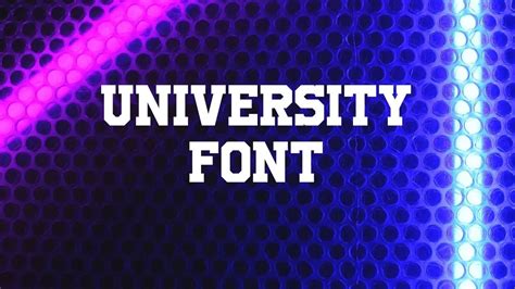 University Font Free Download