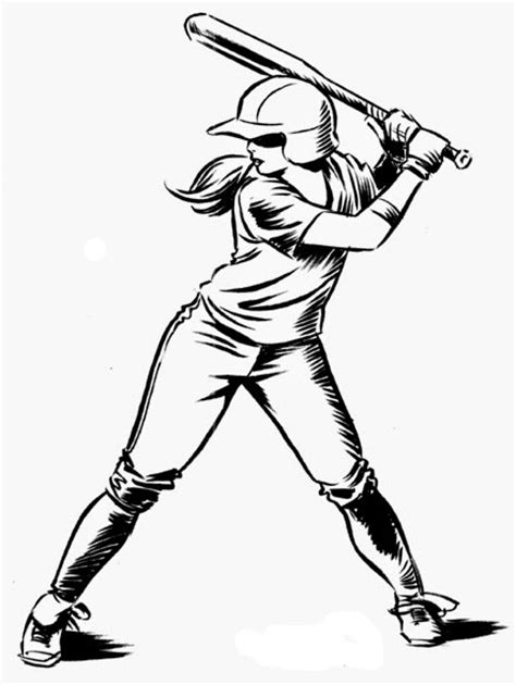 How To Draw A Softball Player Easy