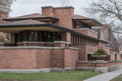 Frederick C. Robie House, Chicago, IL. By Frank Lloyd Wright, 1909 : r ...