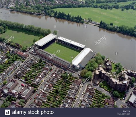 Aerial View of Fulham FC Craven Cottage Stadium Stock Photo: 22983041 ...