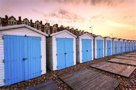 Beach Huts, Bexhill on Sea, Sussex, England | Beach hut, Beautiful buildings, Photo location