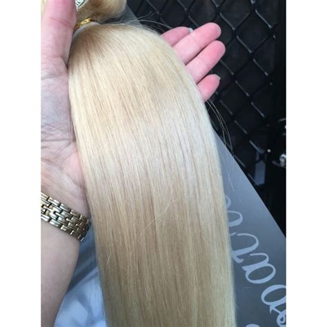 Platinum Blonde #60 - 20 inch Ultimate Thick Clip In Human Hair ...