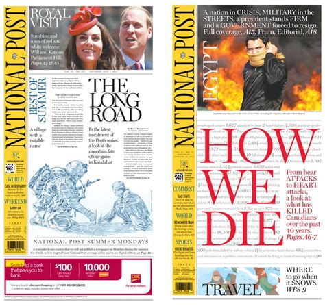 National Post newspaper, Canada // If you told me a newspaper could look like this, I would be ...