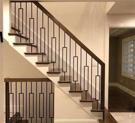 Iron Stair Balusters - Modern Rectangle Metal Spindles for Stairs ...