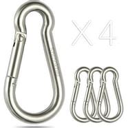 netuera 440lbs Stainless Steel 304 Spring Snap Hook Carabiner Clips ...