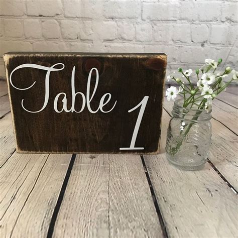 Table Number Wedding Signs Centerpiece Wedding Signs Wood | Etsy in 2020 | Wood wedding signs ...