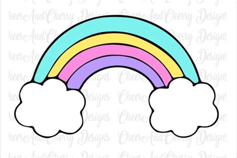 Rainbow Svg Rainbow Clouds Svg Files for Cricut Silhouette - Etsy