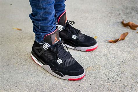 Air Jordan 4 Bred - Black/Red - On Foot Sneaker Review