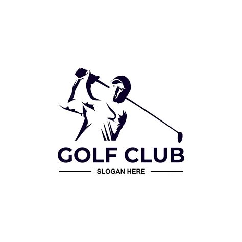 Premium Vector | Vector logo golf swing illustration