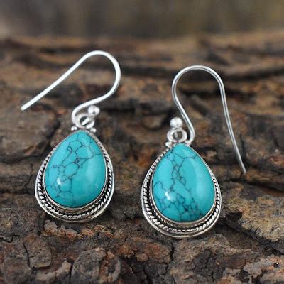 Amazing AAA+ Quality Turquoise Earrings Solid 925 Sterling Silver ...