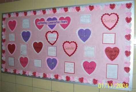 Math Conversation Hearts Valentine's Day Bulletin Board Idea | Valentines day bulletin board ...