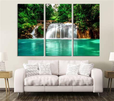 Waterfall Wall Art Canvas Print Multi Panel Waterfall in | Etsy