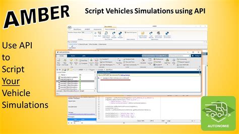 AMBER 2023 - Script Vehicle Simulations using the AMBER API - YouTube