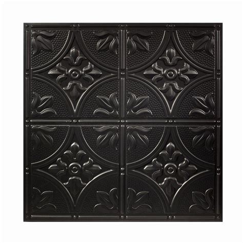 Genesis 2 ft. x 2 ft. Antique Black Ceiling Tile-752-07 - The Home Depot