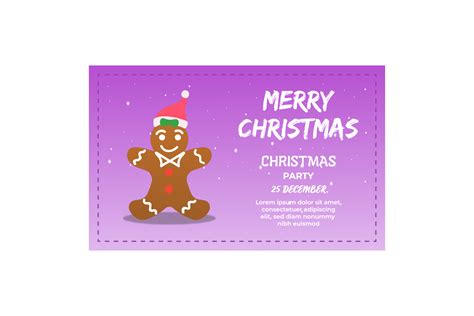 Christmas Cookies Invitation Card Vector Graphic by isalnesia · Creative Fabrica