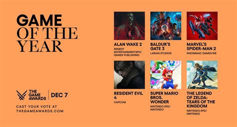 The Game Awards 2023: Game of the Year Nominees Announced : r/XboxSeriesX