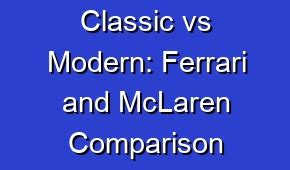 Classic vs Modern: Ferrari and McLaren Comparison | AboutCars.org