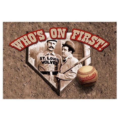 Who's on First? Baseball Door Mat