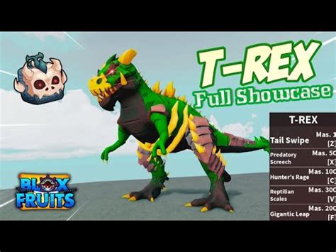 New T-REX Fruit Full Showcase | Blox Fruits | Roblox ( Best Showcase ) #roblox #bloxfruits # ...