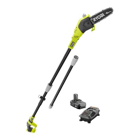 RYOBI ONE+ 8 in. 18-Volt Lithium-Ion Cordless Pole Saw 1.3 Ah Battery ...