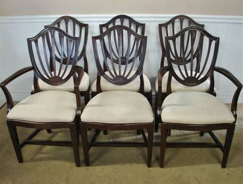 ETHAN ALLEN GEORGIAN COURT VINTAGE CHERRY SHIELD BACK DINING CHAIRS, 6 - for Sale in ...