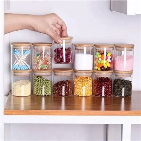 Transparent Tallin Glass Jar ( Set Of 3 Jar 270 Ml) at Rs 170/piece in Surat