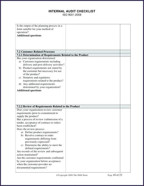 Iso 9001 Audit Plan Template Templates-2 : Resume Examples