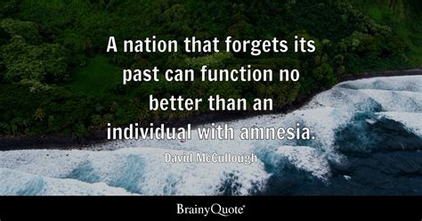 David McCullough - A nation that forgets its past can...