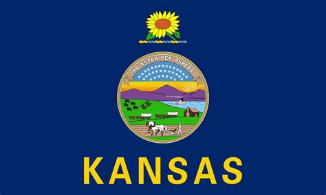 Kansas state flag. Vector illustration. 10794391 Vector Art at Vecteezy