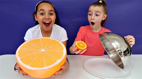 Giant Squishy Food VS Real Food Challenge | Toys AndMe - YouTube