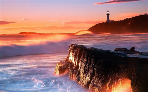 Lighthouse Sunset Wallpapers - Top Free Lighthouse Sunset Backgrounds ...