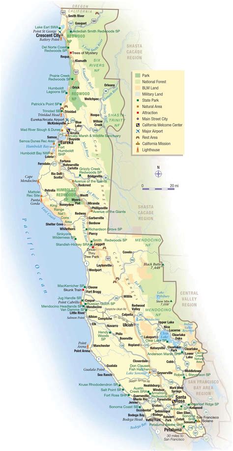 Northern California Towns Map