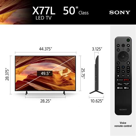 Snapklik.com : Sony 50 Inch 4K Ultra HD TV X77L Series: LED Smart Google TV KD50X77L- 2023 Model