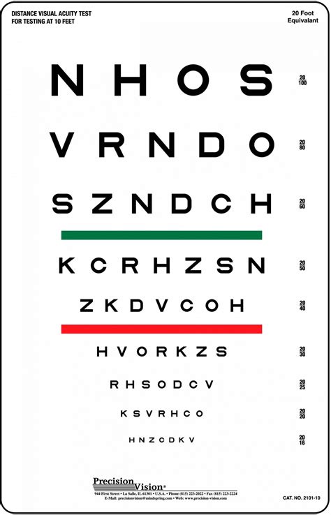 Sloan Striped Visual Acuity Chart - Precision Vision