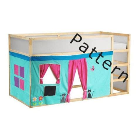 Puppet Theatre Bed Playhouse Pattern / Kura bed playhouse pattern / Bed curtain pattern | Kura ...