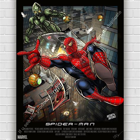 Spider Man Movie Sam Raimi Spiderman Newspaper Poster Print - Etsy UK