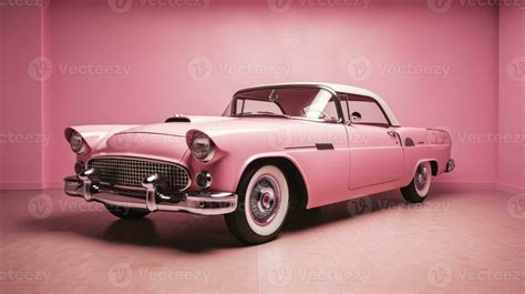 Retro classic pink car wallpaper 26497635 Stock Photo at Vecteezy