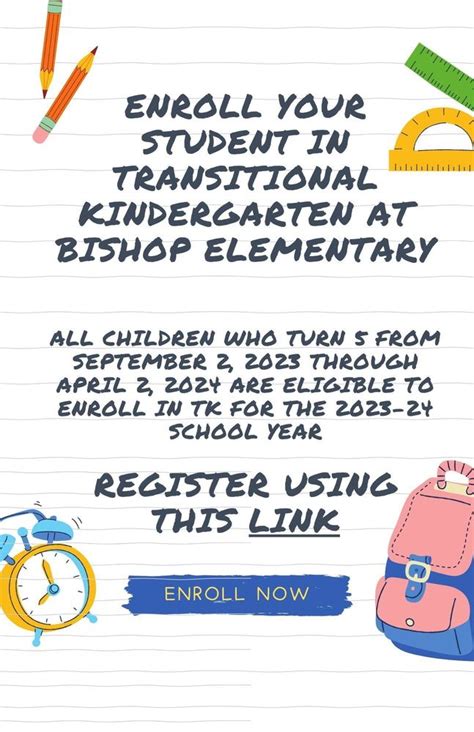 TK Registration | Bishop Elementary School