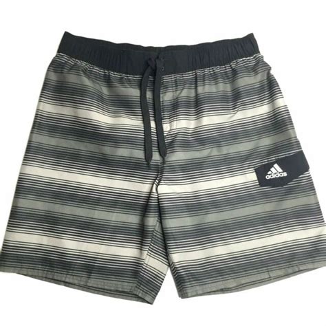 adidas Mens Swim Trunks Board Shorts Bathing Suit XL Black Charcoal ...