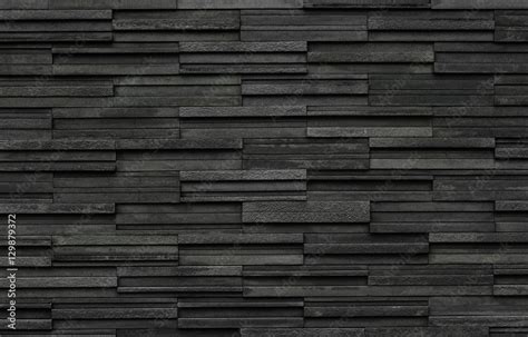 Black bricks slate texture background, slate stone wall texture 스톡 사진 ...