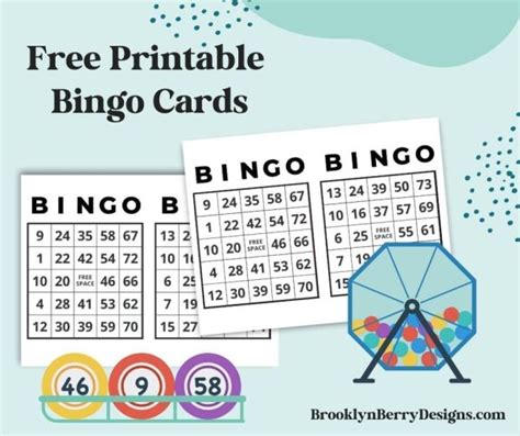 Free Printable Bingo Cards - Brooklyn Berry Designs