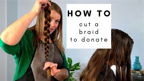 How to Cut Off a Hair Braid Properly to Donate to Charity - YouTube