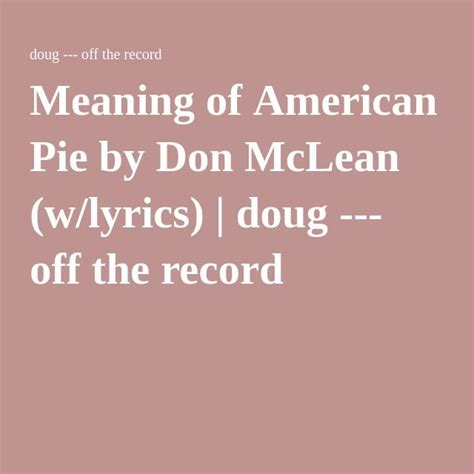 American pie song lyrics - bxebank