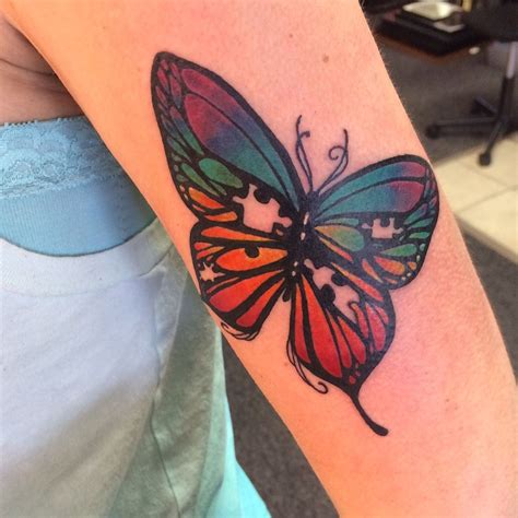 ryanspencer:autism-butterfly-color-tattoos-color-tattoo-butterflytattoo-autism-bright-color