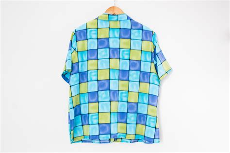 Vintage 80’s/90’s Checkered Colorblock Blouse by Notations Clothing Co. Woman | Shop THRILLING