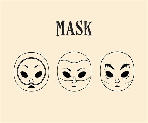 Horror characters masks Vector illustration 30192020 Vector Art at Vecteezy