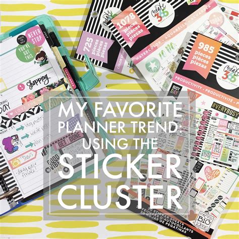 five sixteenths blog: The Sticker Cluster // My New Favorite Planner Decor Trend