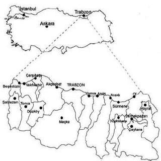 Location map of the Trabzon Province. Turkey | Download Scientific Diagram