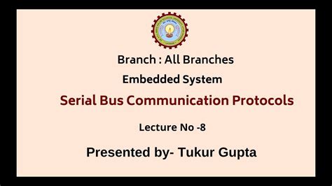 Embedded System | Serial Bus Communication Protocols | AKTU Digital Education - YouTube